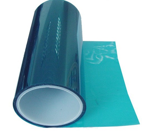 Blue non-silicon release film